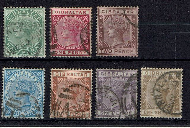 Image of Gibraltar SG 8/14 FU British Commonwealth Stamp
